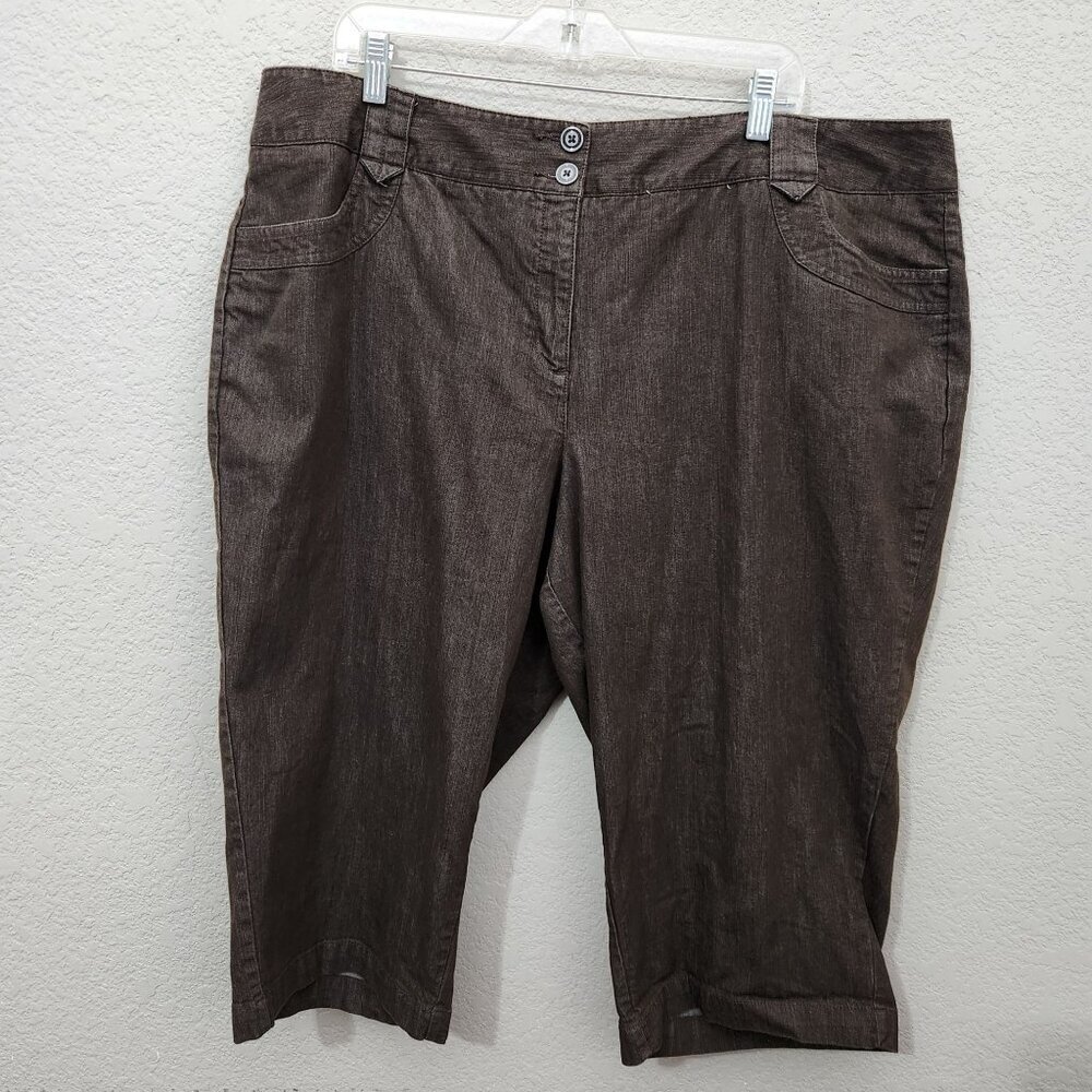 Capri Pants Size 22W Brown